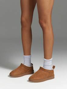 Solezae #WinterEssential Women's Fabric Suede Tan Cozy Slip-On Clog Mules – Designer-Inspired, Warm & . - Maroon - View 2