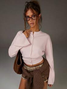 Athîral 女式纯色简约休闲长袖开衫