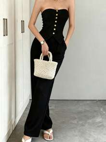 Women Two-Piece Outfits - Black - View 5