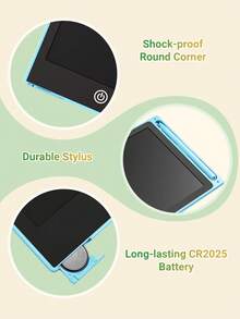 Teckwe 1 st LCD-ritplatta, digital klotterplatta med färgskärm, skrivtavla för skissning och teckning, pedagogisk present till nyår, födelsedag, påsk, skolstart