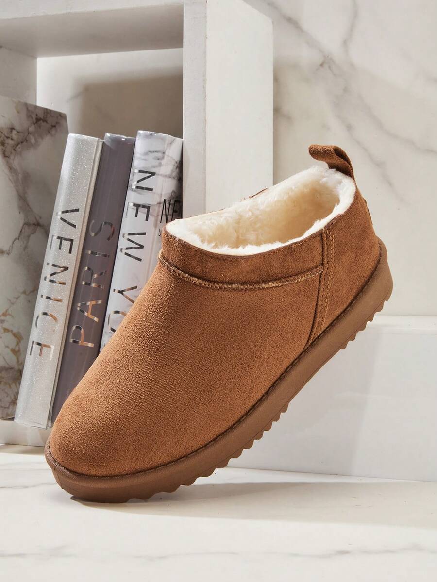 Solezae #WinterEssential Women's Fabric Suede Tan Cozy Slip-On Clog Mules – Designer-Inspired, Warm & . - Maroon - View 1