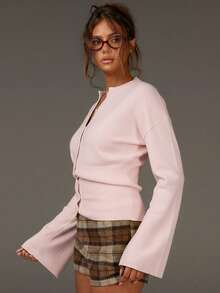 Athîral 女式纯色简约休闲长袖开衫