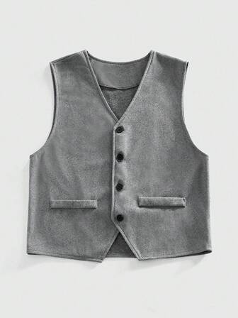 Chaleco casual de estilo colegial y caballero de ocio para hombres