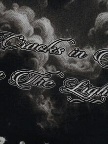 ROMWE MEN Street Life 男士街头风耶稣印花短袖T恤 - 黑色 - 查看 3