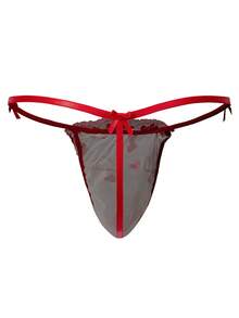 Valentine's Day Heart Shaped Thong Briefs, Sexy Men's Underwear