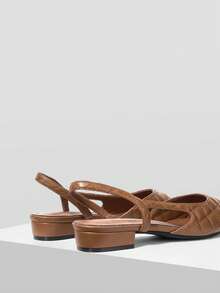 MOTF WOMEN QUILTED SLINGBACKS FLATS VALENTINE'S DAY - Brown - View 7