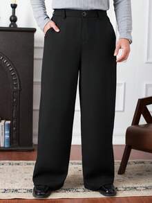 Core Aspect 1 Quần công sở nhẹ cho nam, vải Waffle màu đen, đa năng khi đi làm, thời trang và thoải mái, quà tặng cho bạn trai/chồng/kỷ niệm - màu đen - Xem 4