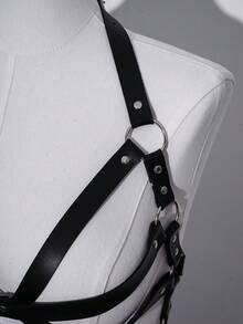 AltCore Plus Size Women's Sexy Lingerie With Round Ring Leather Decor