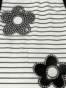 Resyla 新款条纹无袖背心，饰有水钻 - 彩色 - 查看 5