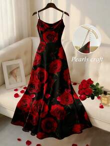 Franclia 新款秋冬珍珠吊带无袖女式连衣裙 - 彩色 - 查看 1