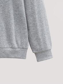 Open Phase Men's Half Zip Mock Neck Long Sleeve Sweatshirt, Fall/Winter Relaxed Fit For Men ,Summer Holiday Outfits - Grey - View 5