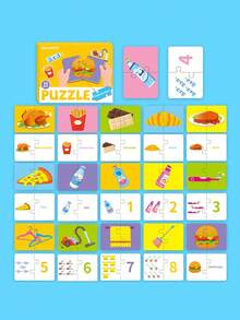 1片/2片加厚纸拼图，适合1-3岁儿童的早教玩具，幼儿园奖励玩具，大型拼图，礼品。 - 彩色 - 查看 21