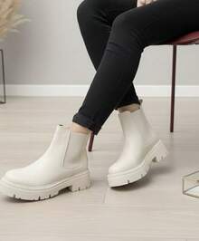 Botines de mujer botas cortas al tobillo calzado corto  para dama estilo clasico casual elegante básico sexy botines de piso botines para todo el año invierno verano otoño primavera calzado bajo para fiestas regalo navidad vacaciones año nuevo posadas año nuevo chino vacaciones colegio escuela reuniones oficina casa moda mujer fashion party pretty woman lady classic style boots botines Willows1 - Beis - Ver 1