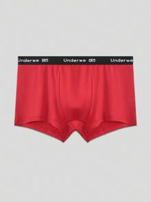 Manfinity Underwear&Sleepwear Basics 4pcs Men's Comfortable Soft Breathable Letter Waistband Briefs - Multicolor - View 6