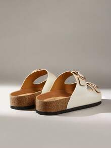 Solecia Sandal thời trang nữ, kiểu dáng tối giản và thoải mái, thích hợp đi biển và mặc hàng ngày trong dịp Giáng sinh. - trắng - Xem 5