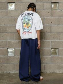 PAVTROS Áo thun nam dáng rộng in hình trái cây mùa hè nhiều màu sắc, áo thun đồ họa vintage, áo thun oversized nam, áo thun ngắn tay mùa hè nam, thời trang đường phố. - trắng - Xem 3