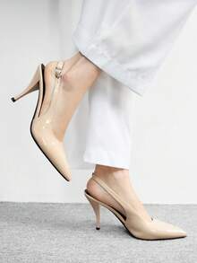 CUCCOO BIZCHIC Women's Elegant Pointed Toe Pumps For Commuting For Christmas - Apricot - View 5