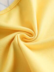 LOONEY TUNES X SHEIN Women's Casual Cute Cartoon Graphic Loose Fit Sleep Dress, Summer - Yellow - View 6