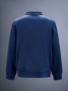 Driftmere Men's Business Casual Five-Pointed Star Print Zip-Up Sweatshirt And Pants Set, Fall Clothes - Multicolor - View 4