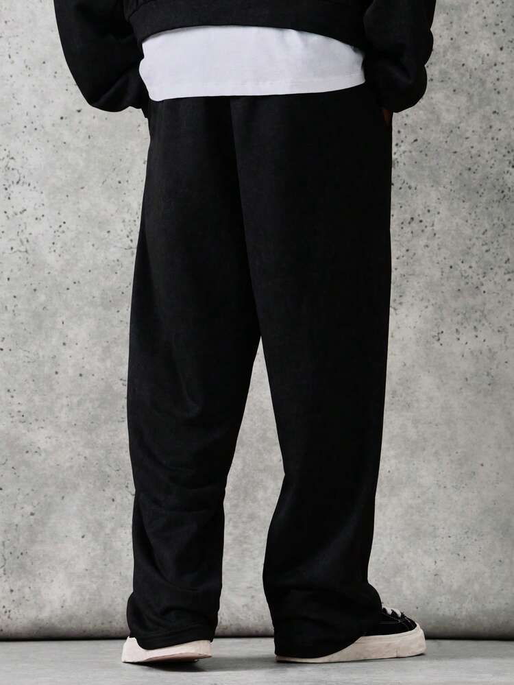 Washed Jogger Sweatpants With Elastic Cuffs