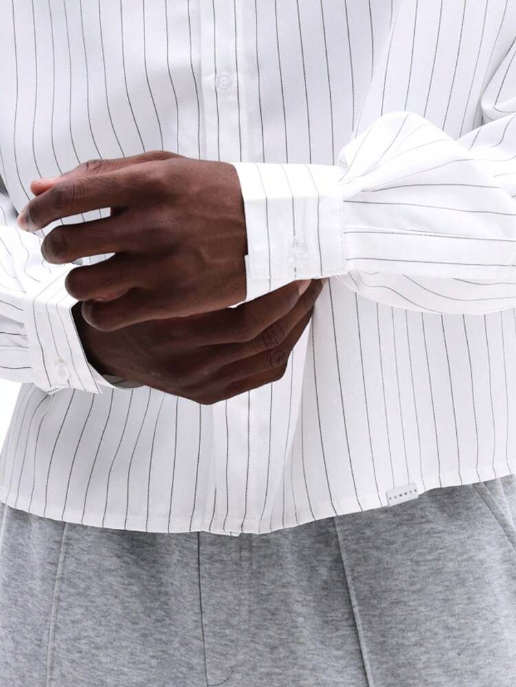 Long Sleeve Striped Button Down Shirt