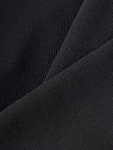 Elamini 休闲低腰紧身裤，拉链闭合，适合春秋季穿着 - 黑色 - 查看 6