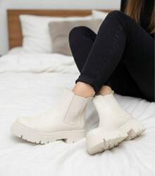 Botines de mujer botas cortas al tobillo calzado corto  para dama estilo clasico casual elegante básico sexy botines de piso botines para todo el año invierno verano otoño primavera calzado bajo para fiestas regalo navidad vacaciones año nuevo posadas año nuevo chino vacaciones colegio escuela reuniones oficina casa moda mujer fashion party pretty woman lady classic style boots botines Willows1 - Beis - Ver 2