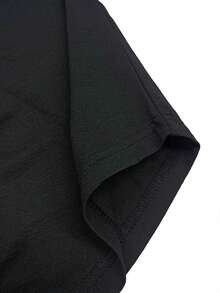 GymBeat Áo thun thể thao cổ tròn tay ngắn in khẩu hiệu thường ngày dành cho nam, mùa hè - màu đen - Xem 4