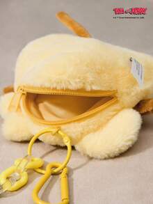 TOM & JERRY X Joivida 可爱的杰瑞奶酪图案迷你无绒毛挂包 – 可爱卡通钱包，情人节春夏风格 - 黃色 - 查看 4