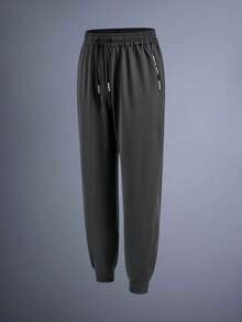 Driftmere 男士休闲运动抽绳裤三件套，薄款弹力透气简约针织运动裤，春夏皆宜 - 彩色 - 查看 9