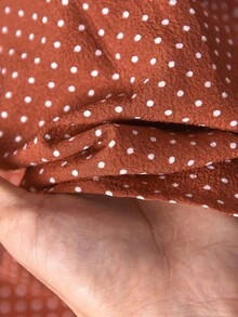 CosyJoli 大码女式圆点圆领长袖大码驼色毛衣 - 玫瑰紅 - 查看 7