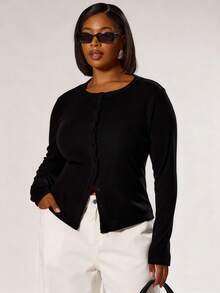 MUSERA Plus Size Women Button Down Fitted Long Sleeved Top, Spring Summer Elegant Classy Vacation Holiday Cute Holiday Romantic 90's Y2k Fall Winter