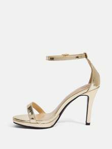 CUCCOO SZL Women's Fashionable Elegant Heeled Sandals For Party And Commute - Gold - View 4