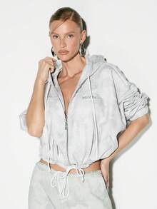 KIZN Áo hoodie ngụy trang cỡ lớn có mũ rút và khóa kéo phía trước cho phong cách đường phố thường ngày mùa thu đông - Nhiều màu - Xem 6