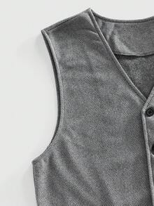 ROMWE MEN Men's Casual Street Chic Collegiate Gentleman Leisure Vest