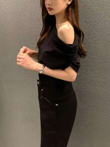 Women Blouses - Black - View 3