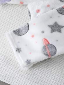 Tween Boys Pajamas-Pajama Set Crew Neck Long Sleeve Top Long Pants Space Planet Print Light Gray White Pastel Pink Purple All Season 2026 New Year Essential Boys Lounge Set Boys Pajama Sets Boy Pajamas Set - Multicolor - View 6