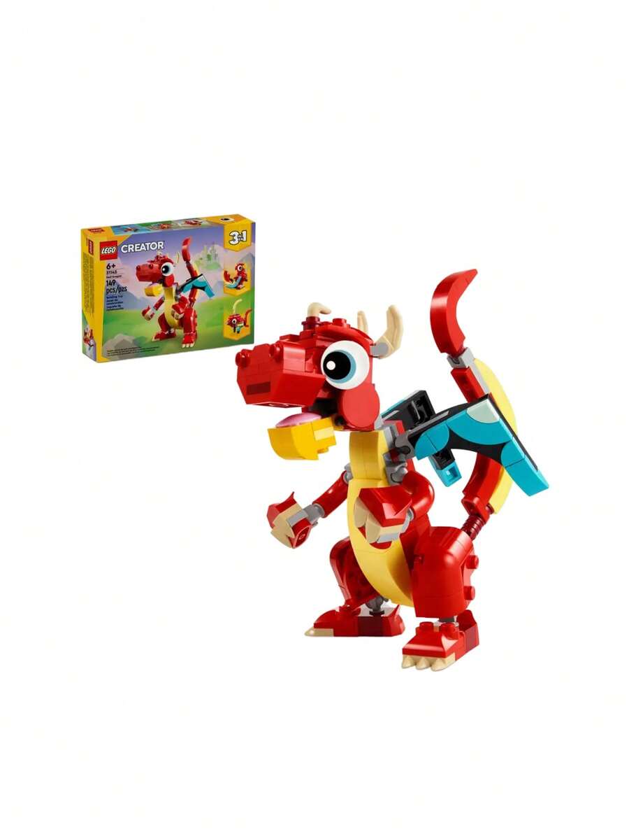 LEGO Creator 3-In-1 Red Dragon Age 6 Years+ 31145 - Multicolor - View 1