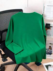 Manfinity Dauomo St. Patrick's Day, Easter, Men's Shirt Golf T-Shirt Print Outdoor Street Long Sleeve Print Pure Green Clover Clothing Fashion Designer Casual Soft - Green - View 2