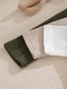 Souflis Souflis 3 件套复古法式厚羊毛长袖连体衣，适合幼儿男孩的百搭百搭服装，适合居家、学校和各种场合，秋冬季 - 彩色 - 查看 4