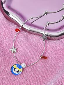 THE POWERPUFF GIRLS X SHEIN Kalung Bertingkat untuk Wanita - MultiWarna - View 1