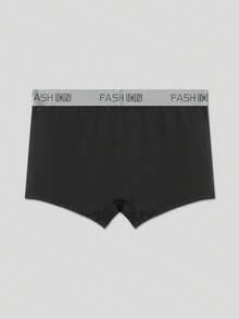 Manfinity Underwear&Sleepwear Basics 4pcs/Pack Men's Contrast Trim Letter Print Fashion Boxer Briefs - Multicolor - View 2