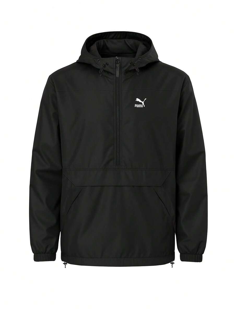 Puma Men Hooded Windbreaker Black - Black - View 1