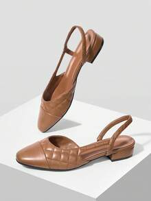 MOTF WOMEN QUILTED SLINGBACKS FLATS VALENTINE'S DAY - Brown - View 9