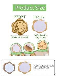 30/50 张字母蜡封贴纸，金色字母自粘蜡封贴纸，信封封口贴纸，自粘金色贴纸，适用于感恩节贺卡/礼品包装/婚礼订婚派对邀请函、生日派对、圣诞节等场合。 - 銅色 - 查看 7