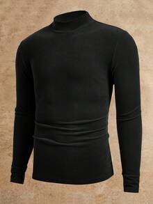 Manfinity NXTstreet Áo thun nam tay dài đơn sắc tối giản thoải mái khi đi làm - Nhiều màu - Xem 10