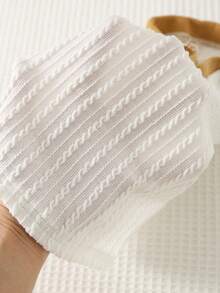 Cozy Pixies 男婴宽松版型 Polo 衫，立领，短袖，半开襟，面料 - 白色 - 查看 6