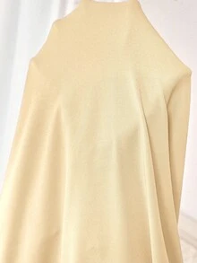 SHEIN Bộ 2 món áo choàng và áo hai dây ren dành cho bà bầu - Màu be - Xem 8