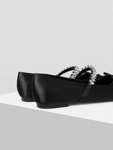 MOTF RHINESTONE DETAIL BOW DECOR FLATS FOR CHRISTMAS - Black - View 7