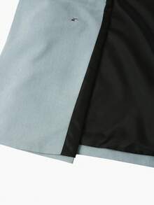 Manfinity Mode Bộ vest nam vải nhung kẻ sọc màu xanh hồ, Thu/Đông - Màu xanh lam - Xem 7